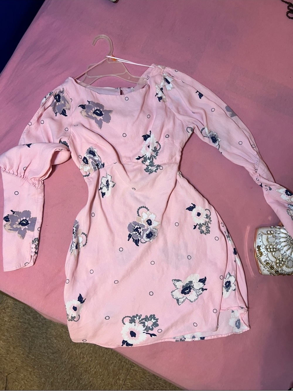 Free People Sunshadows Mini Dress | Rosebud Combo Pink Floral | Size 2